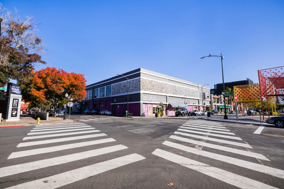 Crosswalk in San Jose, California.